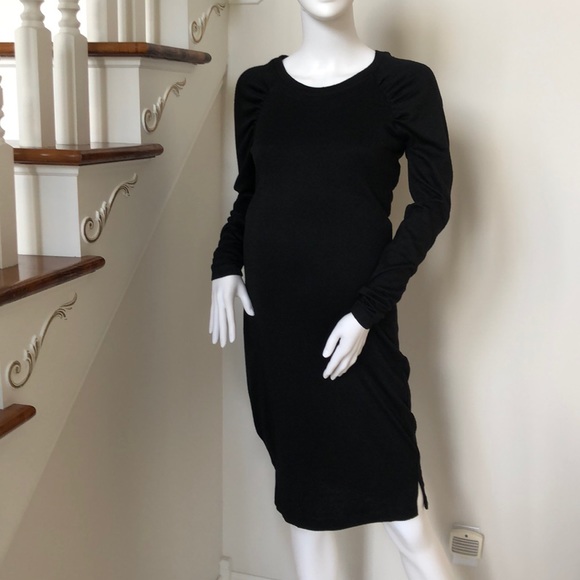 Motherhood Maternity Dresses & Skirts - Motherhood Maternity Black Long Sleeve Knit Dress